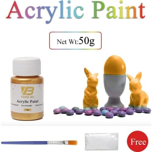 50g Golden Acrylic Paint DIYMetallic Paint Wall Paint Foguang Gold Waterproof Liquid Hand Painting Pigment Pointed Mouth Bottled