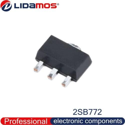 1000Pieces 2SB772 1.5A 2.5A 3.0A PNP Marking Code B772 SOT89 SMD Transistor Triode New original and Made in China high quality