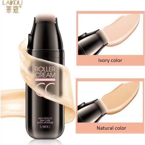 LAIKOU Whitening Concealer Air Cushion BB&CC Cream Roller Design Isolation Moisturizing Waterproof Foundation Liquid 2Colors/Set