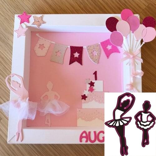 2pcs Dancing Girls Metal Cutting Dies Stencil Scrapbooking Photo Album Card Paper Embossing Craft DIY Dies Cut