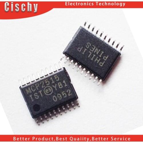 2pcs/lot MCP2515-I/ST MCP2515T-I-ST MCP2515 SPI TSSOP-20 In Stock
