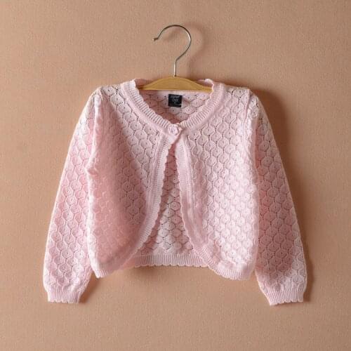 3-36month Pink Baby Girls Cardigan Jacket Little Girl Gray Yellow Shawl Baby Infant Toddler Clothes 1 2 3 Years Old OGC215409