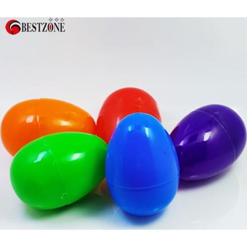 Colorful Plastic Easter Eggs or plastic eggshell 55*80mm large size candy box for children in Easter decoration Free Shipping