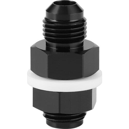 AN6 Bulkhead Fitting Flare Fuel Cell Adapter with PTFE Washer for Most Fluids Flare Bulkhead Adapter