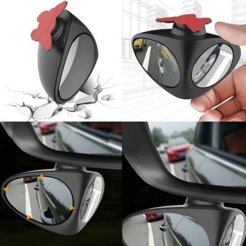2 in 1 Car Convex Mirror Blind Spot Mirror Wide Angle Mirror 360 Adjustable Rear View Mirror View front wheel Car Assessoires