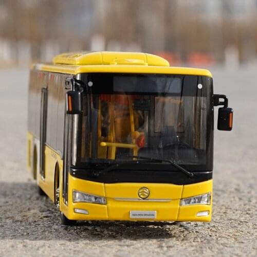 Authorized Authentic 1:42 diecast Gold-dragon stream public bus model, urban bus models for collection