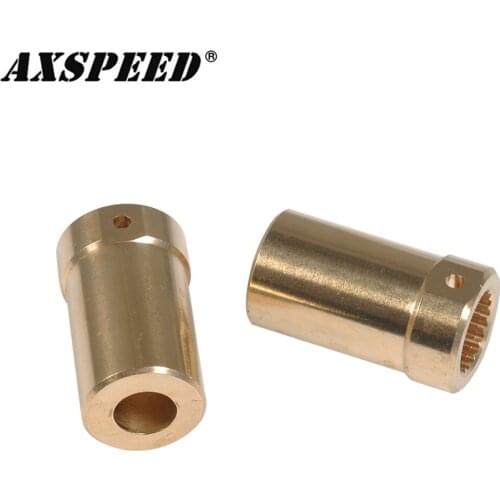 AXSPEED 1Pair Rear Axle Adapters Brass Knuckles Cup Counterweight for 1/10 AXIAL Wraith 90018 Upgrade Parts