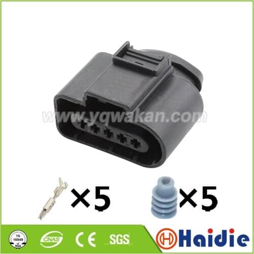 Free shipping 2set 5pin VW air flow meter plug 1J0 973 705 auto waterproof connector 1J0973705