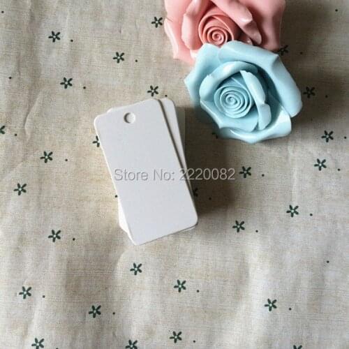Free shipping wholesales 500 pcs a lot 2.8x5.4cm blank white hang tag/gift price tag/clothing paper hang tag
