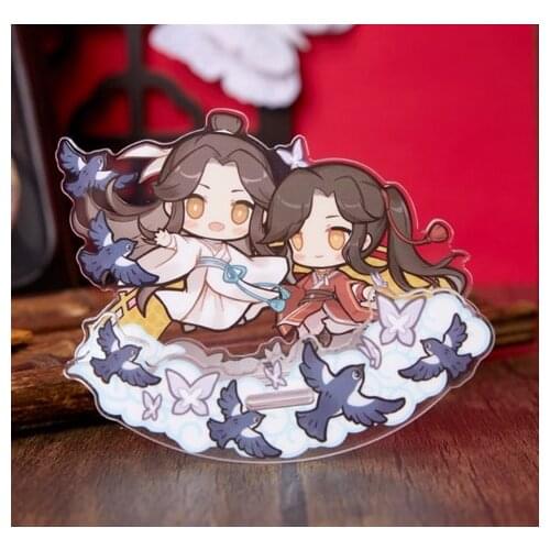 Anime Game Tian Guan Ci Fu Xie Lian Keychain Keyrings Acrylic Double Sided Backpack Wallet Cartoon Cute Pendant Xmas Gifts New