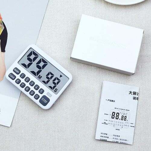 066E Digital Kitchen Timer with 3 Adjustable Volume & Digits Directly Input Magnetic Countdown Timers Large LCD Display