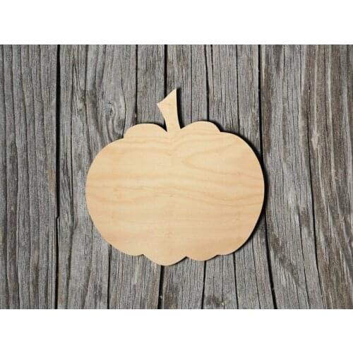 Wood Cutout Shapes Pumpkin - Multiple Sizes - Laser Cut Unfinished