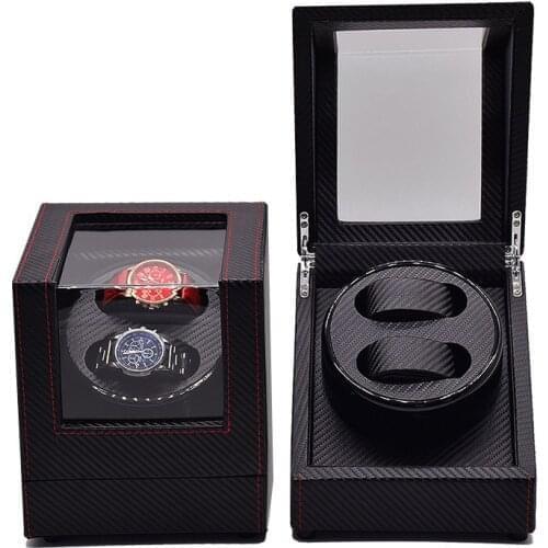 US/EU Plug Holders Winding Box Display for Automatic Mechanical Watches Luxury Motor Shaker Winder Self-Wind Clock Storage Box