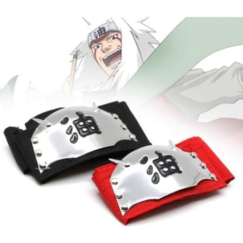 Hot Anime Naruto Jiraiya Cosplay Headband Accessory Red Tenia Halloween Costume Accessory