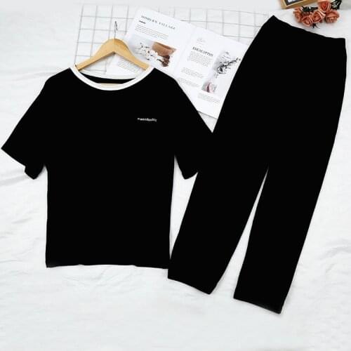 INS Net Red Homewear Clothes New Short Sleeve Summer Pajamas Women Modal Comfortable Sleepwear Set Loungewear Pijamas 6 Color