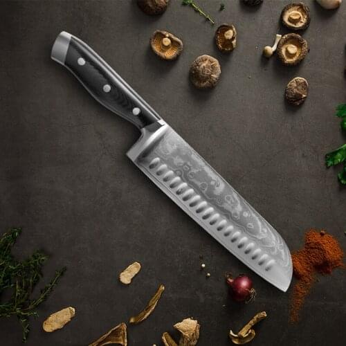 Kitchen Knife Damascus VG10 Chef Knife Japanese Professional Santoku Fish Filleting Meat Cleaver Cutting Vegetables Fruit Knife