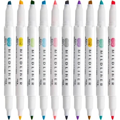 ZEBRA Highlighter Pen,Double Head Highlighters Pen Cute Art Mark Pen for Kids Graffiti Painting Stationery School Art Supplies