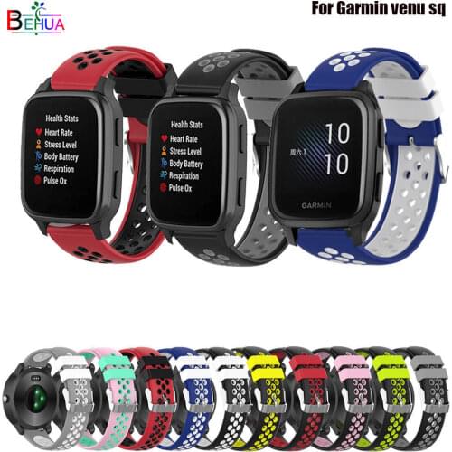 WatchBand 20MM For Garmin Venu SQ / Forerunner 245 Silicone Bracelet Replacement Watch strap For Amazfit Bip S / U Wristband