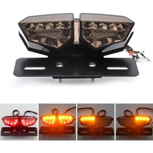 Motorcycle LED Taillight Turn Signal Light Motorbike License Plate Lamp Indicator Warning Signal Light Brake Light for harley