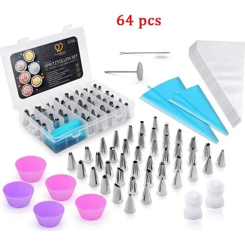 64-piece Set Of Decorating Mouth Set Stainless Steel Cake Dessert Baking Tool Set High Quality Complete Set