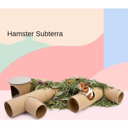 Hamster Underground Tunnel Paper Tube Hamster Passage Hamster Shelter Hamster Cage Landscaping Supplies Hamster Accessories