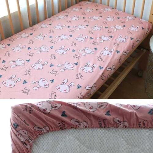 Pure Cotton Baby Crib Sheet For Newborns Children Fitted Sheet Kid Cot Mattress Cover Protector For 130x70cm Allow Custom Size