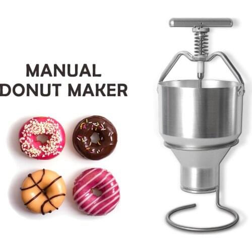 Manual Donut Maker Stainless Steel 2.5L Cake Doughnut Batter Dispenser Donut Tool Adjustable Thickness Baking Dessert Tools