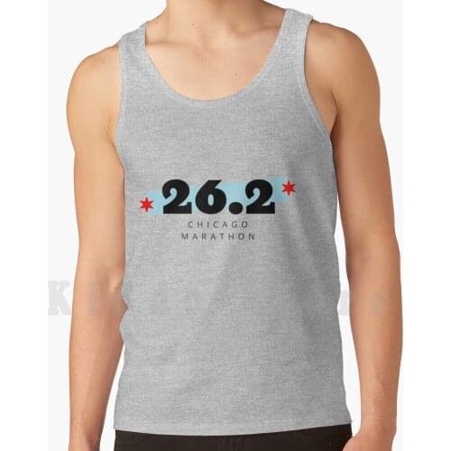 Run Chicago Marathon 26.2 tank tops vest 100% Cotton World Marathon Major International Us Half Marathon Marathon Run
