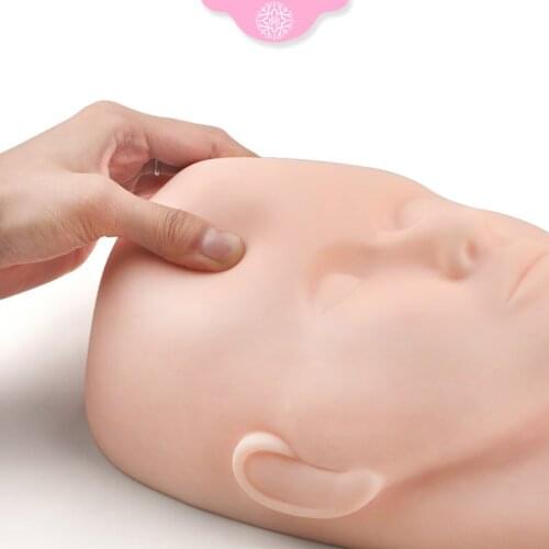 Silicone Mannequin Model Head Beginner Training Set Practicing Eyelash Extension Tools Eyelash Graft Makeup Exercise Model Tool