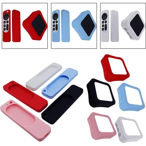 Silicone Protective Case Compatible for Apple Remote Control TV Box Skin-Friendly Soft Anti Slip Shock Proof Accessories