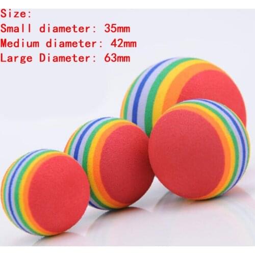 Pet Dog Rainbow Ball Toys EVA Cat Foam Stretch Toy Interactive Playing Chew Bite-Resistant Toy for Small Dogs Cats Pet Supplies