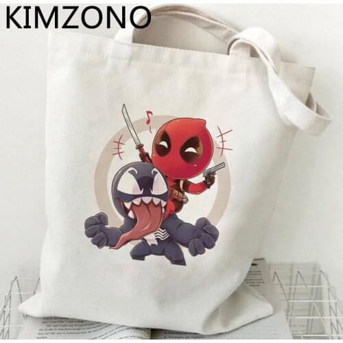 Deadpool shopping bag shopper bolsa recycle bag cotton bolsas de tela reusable bag reusable woven sac toile