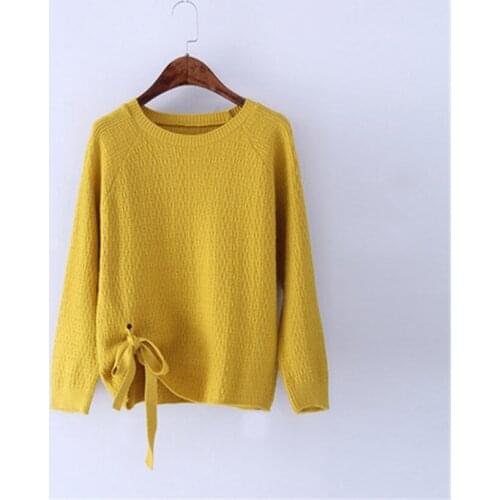2019 New Autumn Casual Women Long Sleeve Sweater Female O-neck knitted Sweater Ms Basic Short Tops Pullovers Bottomings WZ846