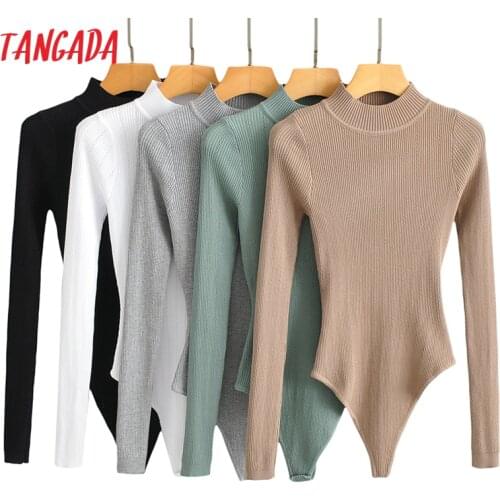 Tangada Women's Long Sleeve Bodysuits