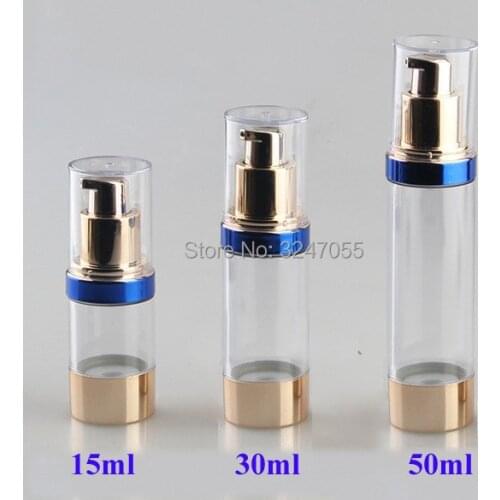 15ml30ml50ml Clear Professional Cosmetic Foundation Airless Bottle, Vacuum Essence/Cream Container, Lotion Pump Airless Package