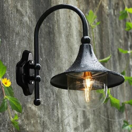 Retro Outdoor Wall Lamps Waterproof Courtyard Lamps European Vintage Outdoor Aluminum Aisle Balcony Lights Fixtures WJ122830