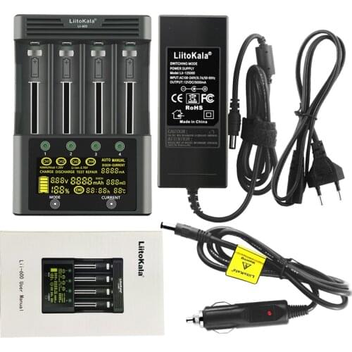 LiitoKala lii-500 lii-500S lii-600 LCD 3.7V 1.2V 18650 26650 16340 14500 10440 18500 20700B 21700 Battery Charger with screen