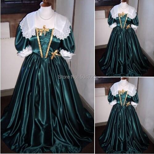 Custom-madeR-252 19 century Vintage costume 1860S Victorian Lolita/Civil War Renaissance dress Halloween dresses All size