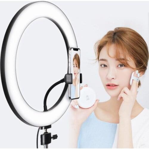 10" LED Ring Light Photographic Selfie Ring Lighting with Stand for Smartphone Youtube Makeup Video Studio Tripod Ring Light