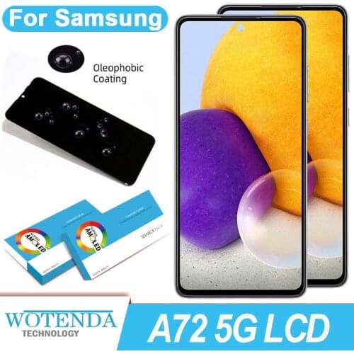 100% Original Amoled 6.7'' Display for Samsung Galaxy A72 5G Full LCD Touch Screen Digitizer Assembly Repair Parts