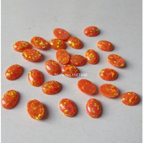 100pcs/ lot OP30 6x8mm Oval Opal Oval Fire Opal Stone ,Synthetic Opal Stone, Oval Cabochon Opal