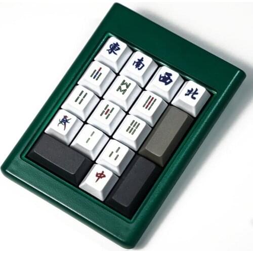 15Pcs/Set PBT Dye-sublimation Mahjong KeyCap Interest Personality for Mechanics Keyboard with Switches Cherry Profile R4 1X Size