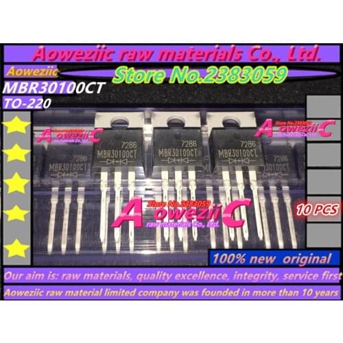 Aoweziic 2017+ 100% new original MBR30100CT MBR30100 TO-220F Schottky barrier diode 30A/100V