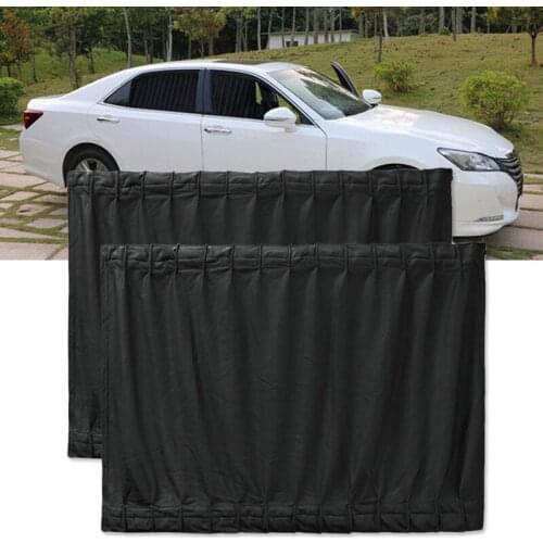 Anti-UV Curtain Auto Black Car Kit SUV Straps VIP 2Pcs Vehicle 50*39cm