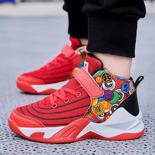 New Boys Basketball Shoes Kids Sneakers Boys High Top mesh Non-slip Kids Sneakers Footwear Children Sport Shoes Outdoor Shoes