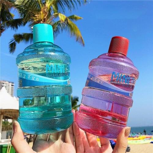 Large Water Bottle Bpa Free Creative Portable Mug Transparent Cup Fruit Juice Leak-proof Outdoor Travel Camping 630ml