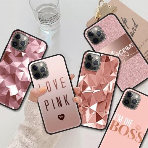 Case For iPhone 11 12 pro max Baseus Soft Para for iXS XR X 8 7 6 6S Plus SE 12mini capinhas Rose Pink Princess Queen