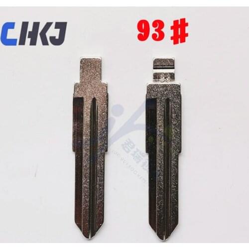 CHKJ 2PCS/lot Middle slot Car key blank 93# For Yuexiang modified middle slot embryo Car folding key blank
