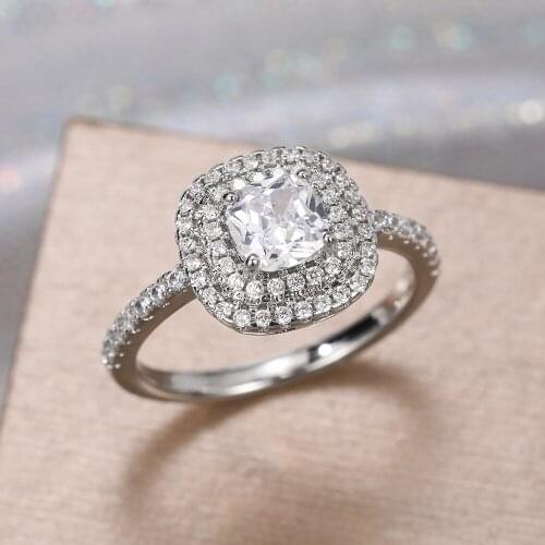 CAOSHI Elegant Luxury Female Wedding Ring Versatile Jewelry Full Shiny Zirconia Finger-ring Trendy High-quality Accessories Gift