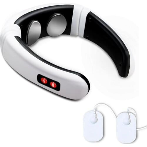 Electric Pulse Back And Neck Massager Far-infrared Heating Analgesic Tools Healthcare Relaxation Neck Physiotherapy Instrument